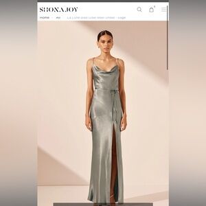 Shona Joy La Lune Bias Cowel maxi dress sage size 6 unworn tags still intact
